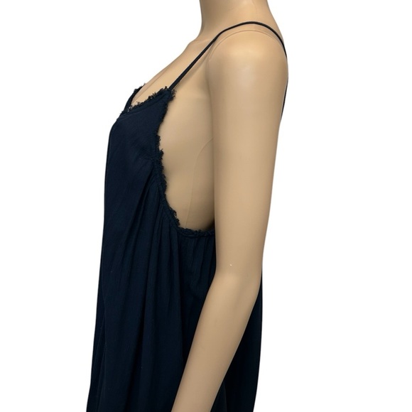 Wishlist Camisole Wide Leg Spaghetti Strap Jumpsuit Navy Blue Women’s Size L - Picture 8 of 13